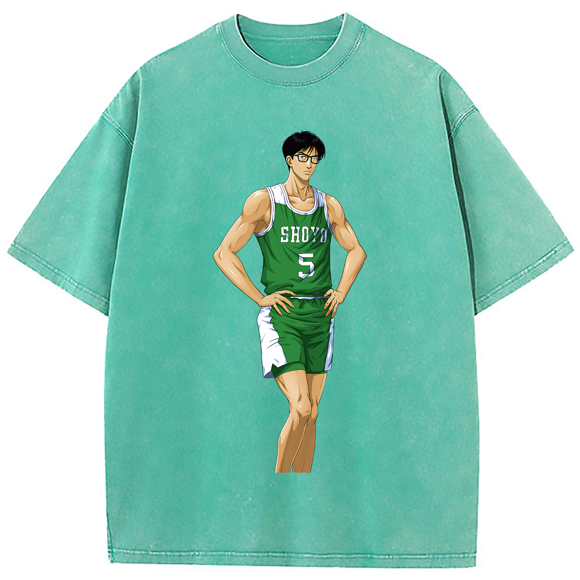 （画像用） SLAM DUNK／スラムダンク 綿100% ヴィンテージ風 半袖Tシャツ（フロントプリント）